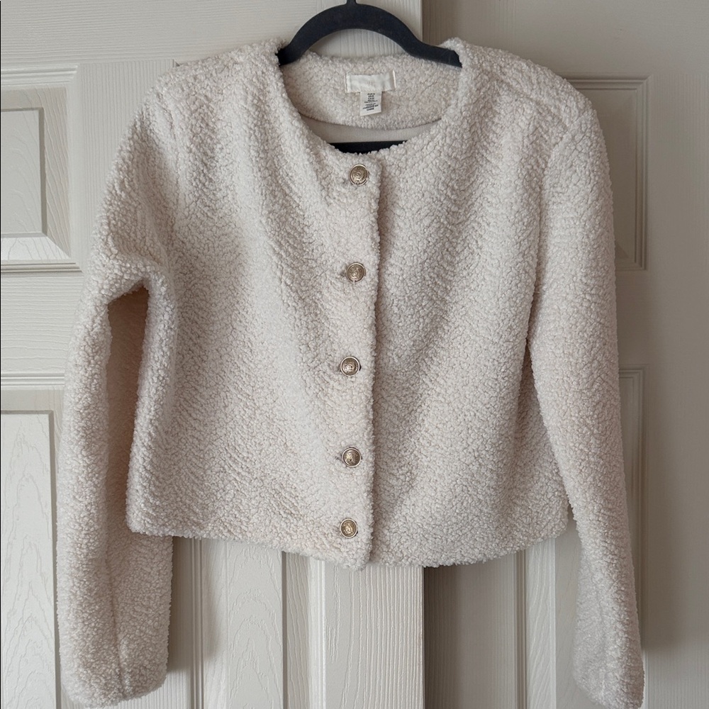 H&M Cream Teddy Jacket